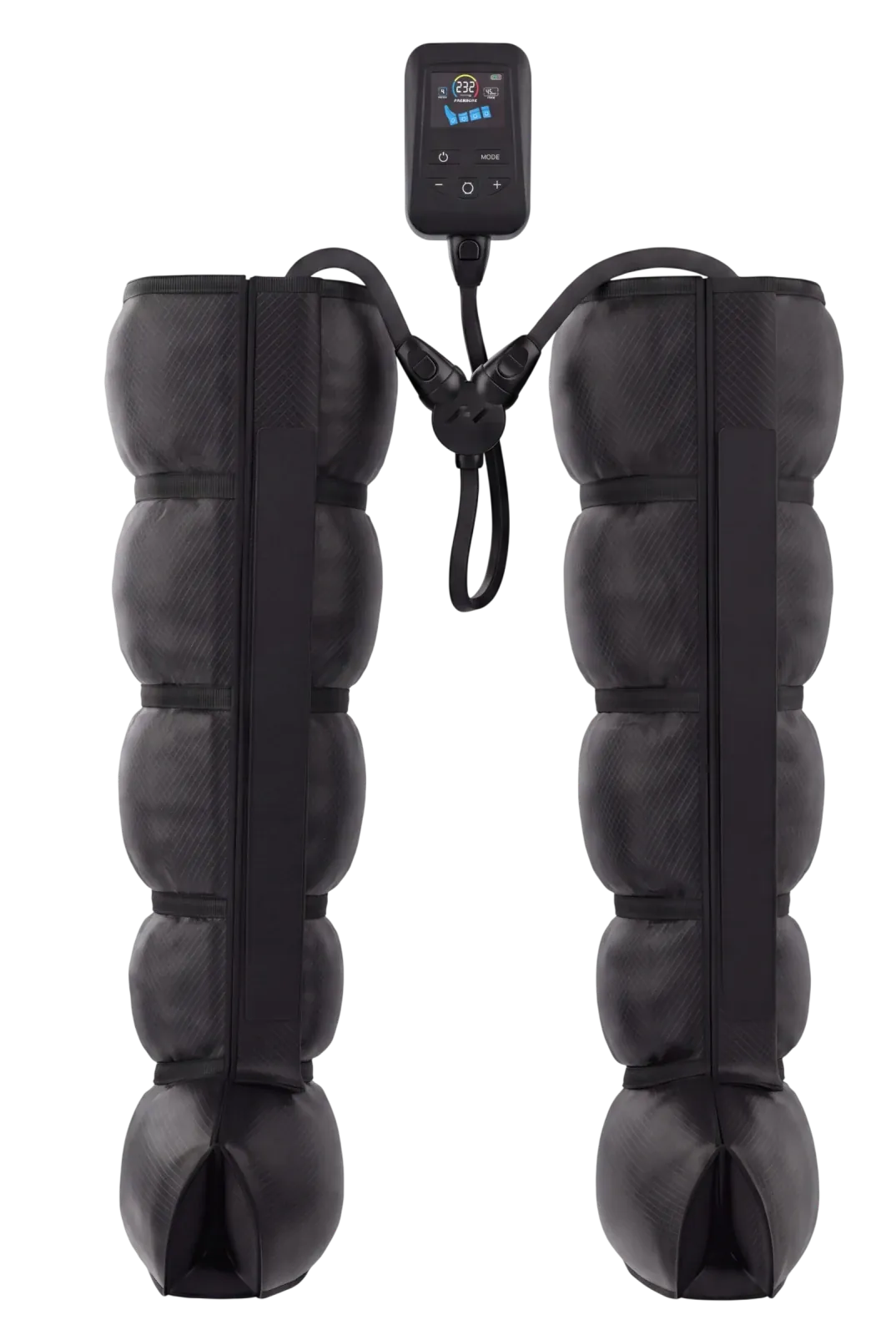 Gambali e controller — il kit di pressoterapia LymphaFlow